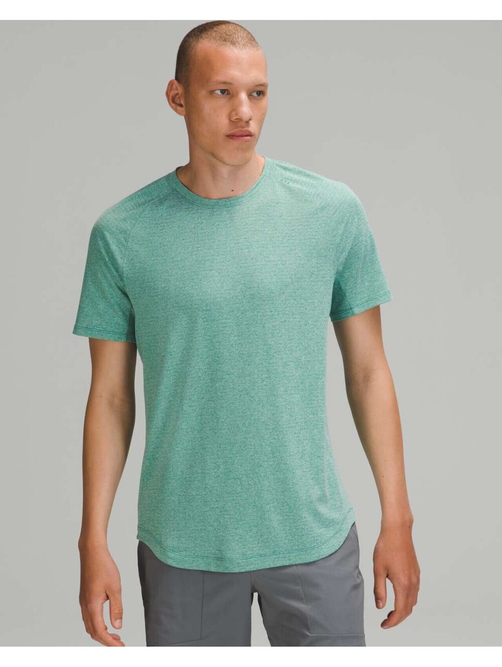 Lululemon Men's Drysense Short Sleeve Heathered Teal Lagoon XL EUC